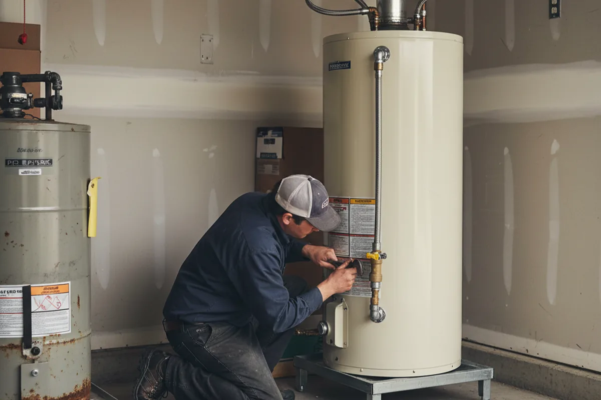 Water heater and shutoff valve replacement in Holmdel